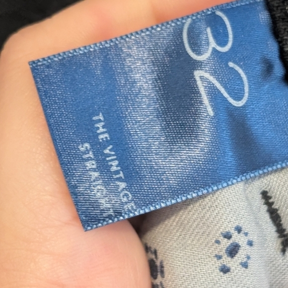 Pilcro Anthropologie vintage straight jean black size 32 distressed - Picture 10 of 12